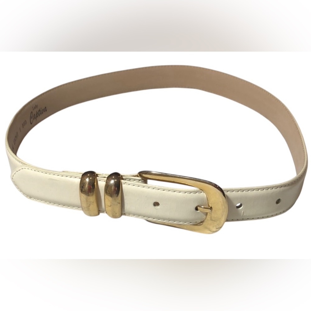 Lady Captain Genuine Leather Big Buckle Belt